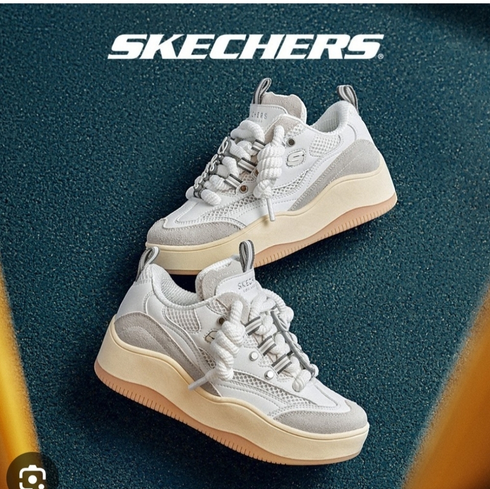Street D'lites XL - Wave Crest Skechers Sneakers in White and Gray